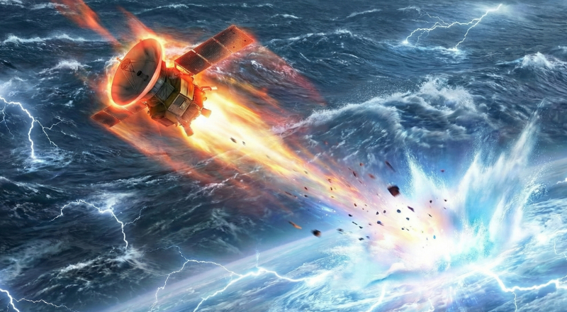 降下する宇宙船